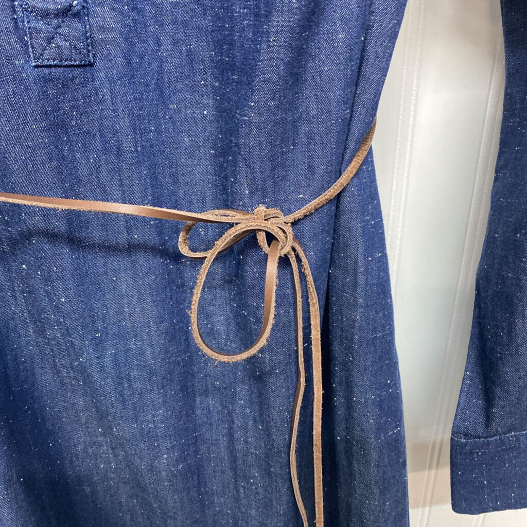 LONG SLEEVE DENIM LONG DRESS
