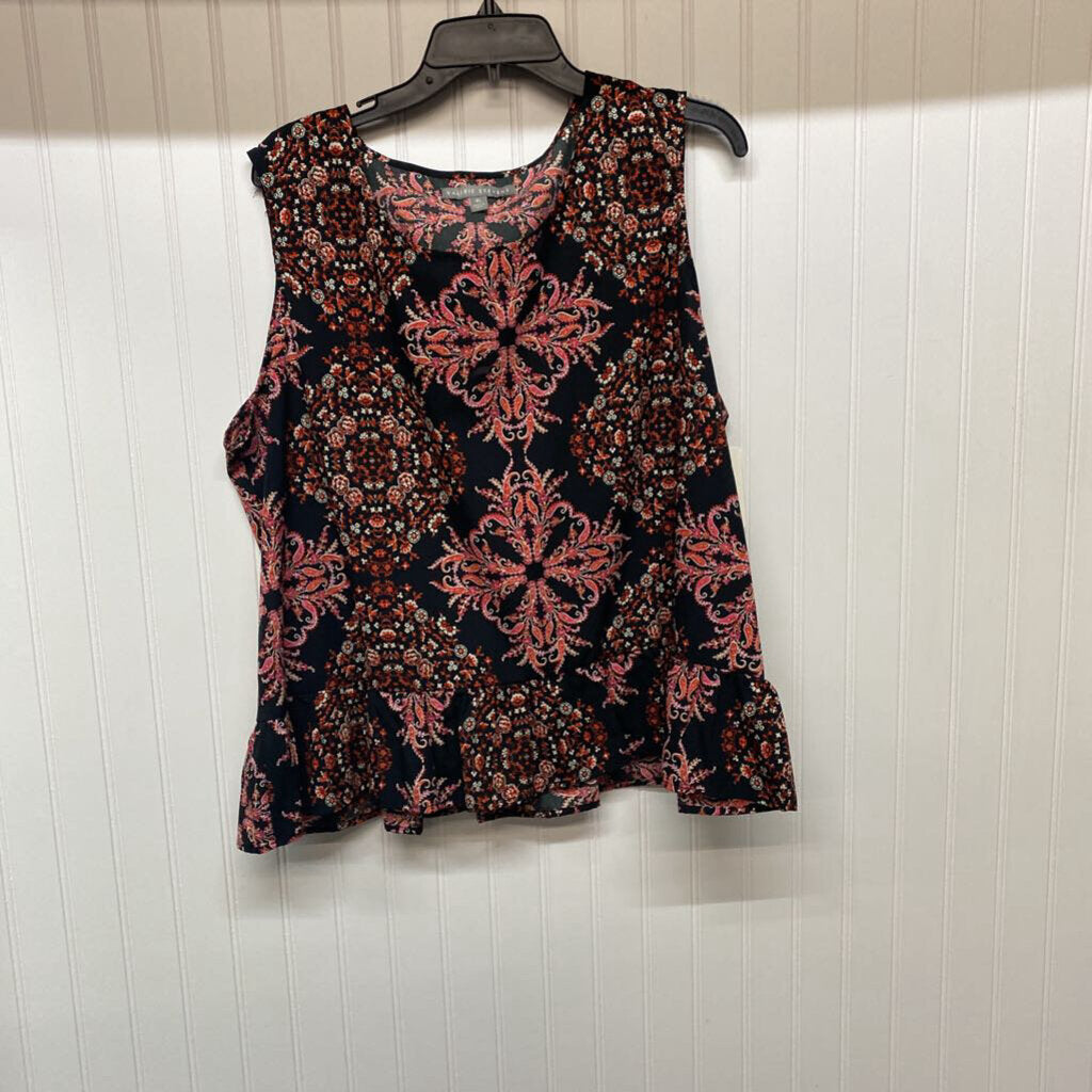 SLEEVELESS PAISLEY PRINT BLOUSE