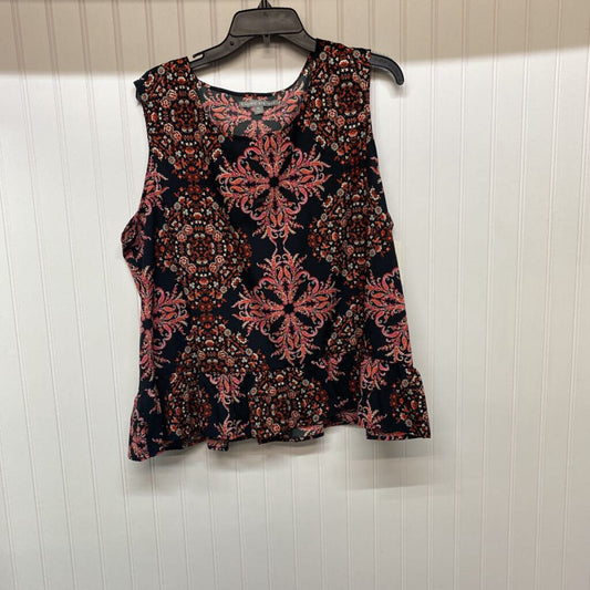 SLEEVELESS PAISLEY PRINT BLOUSE