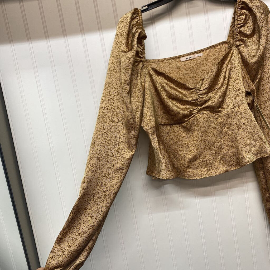LONG SLEEVE CROPPED BLOUSE
