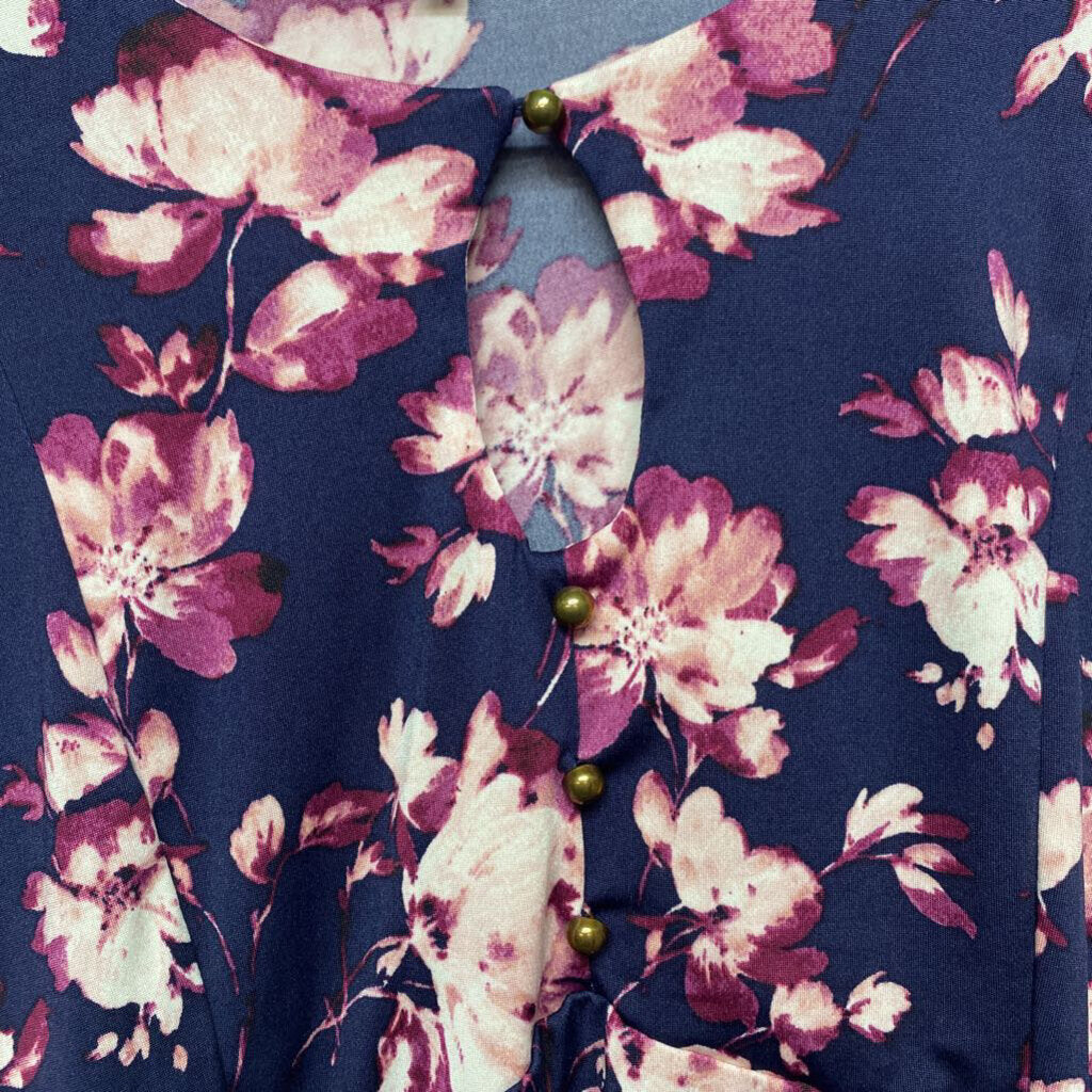 LONG SLEEVE FLORAL PRINT BLOUSE
