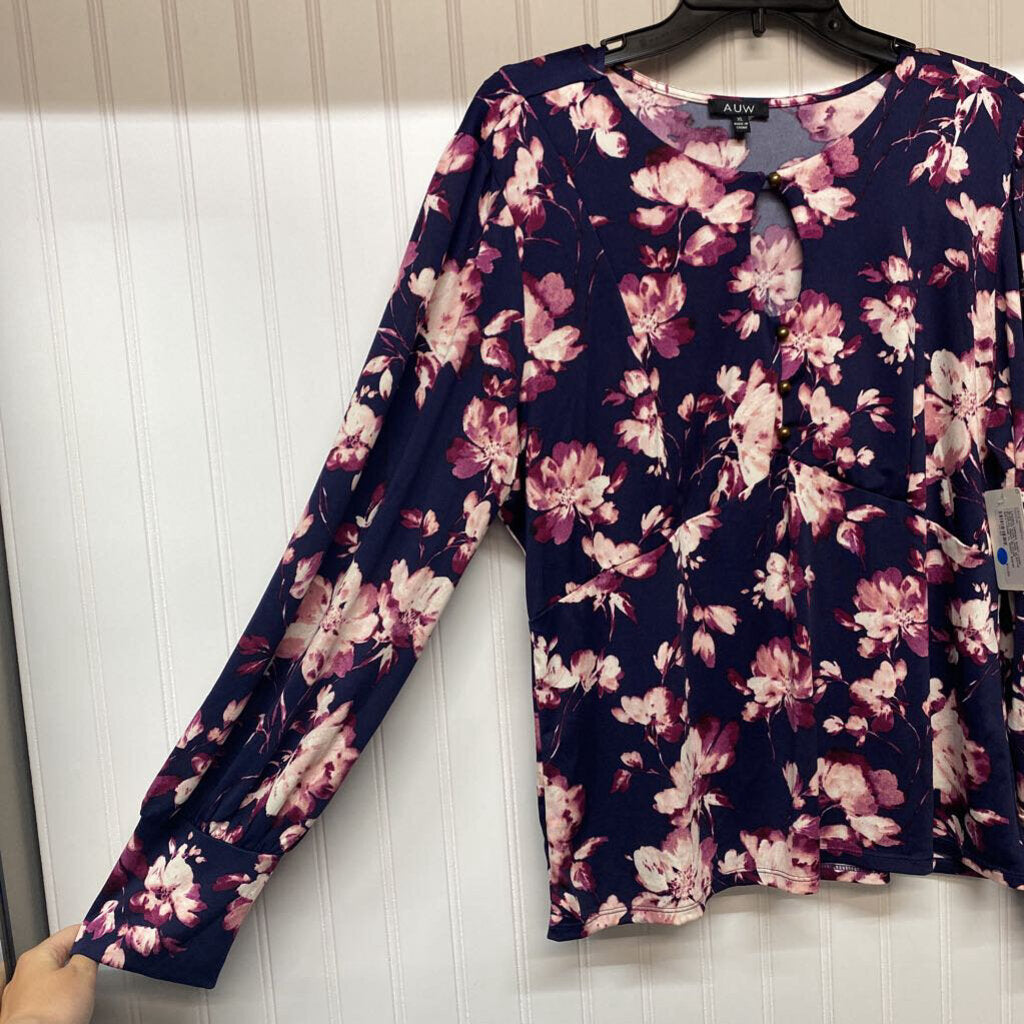 LONG SLEEVE FLORAL PRINT BLOUSE