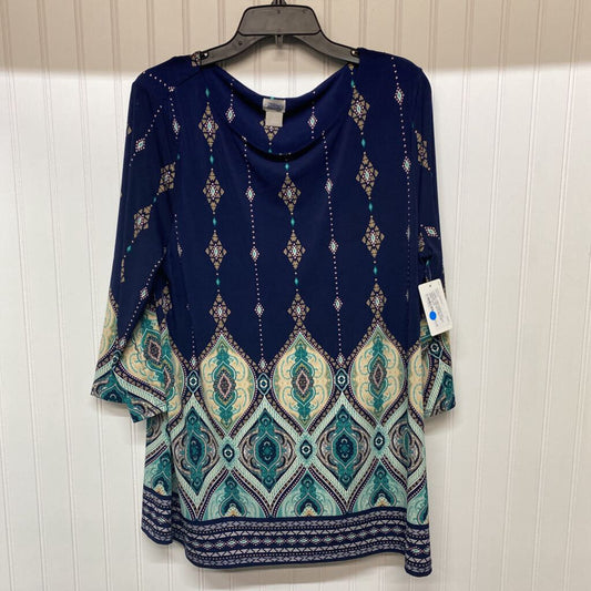 LONG SLEEVE PAISLEY PRINTED TOP