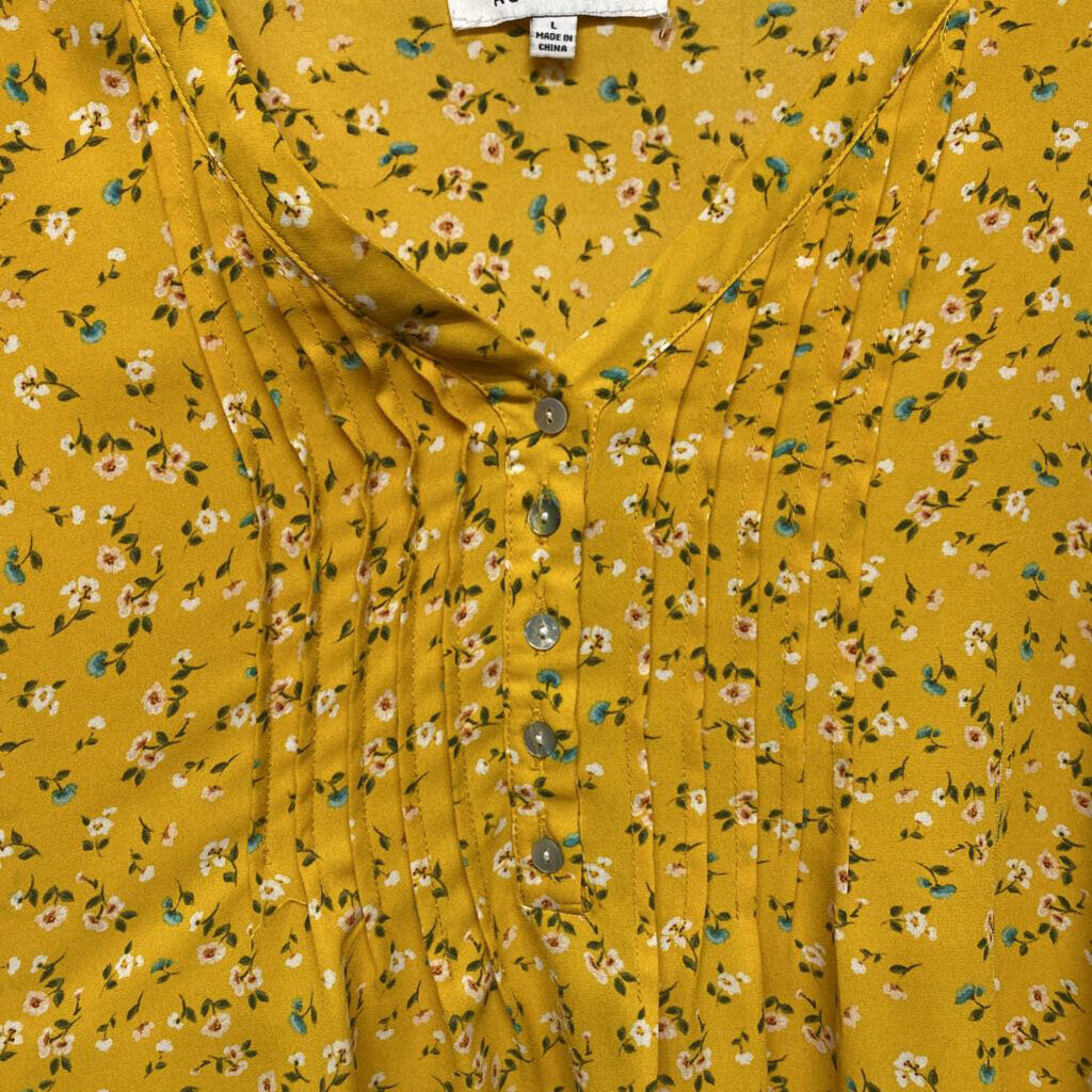 LONG SLEEVE FLORAL PRINT TOP