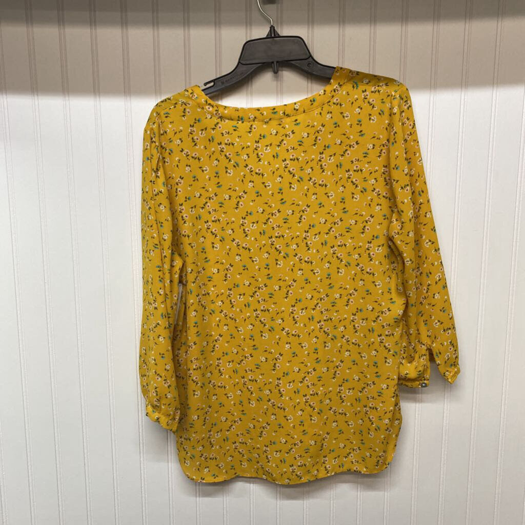 LONG SLEEVE FLORAL PRINT TOP