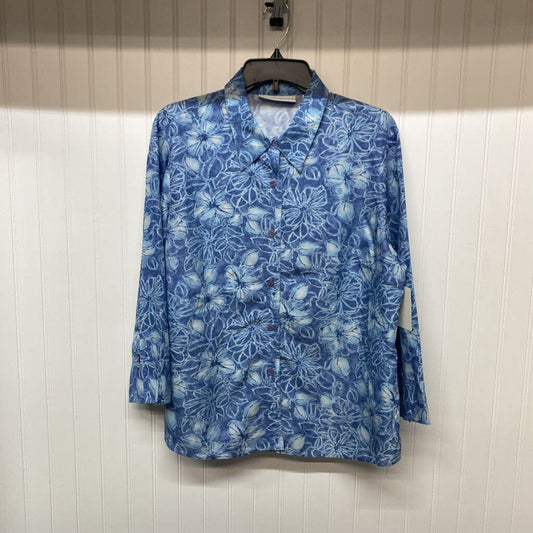 LONG SLEEVE FLORAL PRINT BUTTON UP SHIRT