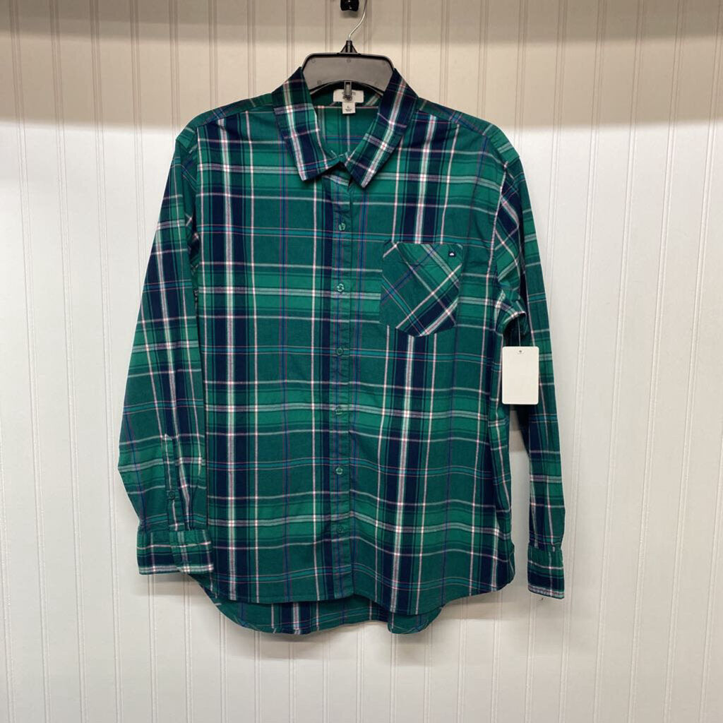 LONG SLEEVE PLAID BUTTON UP