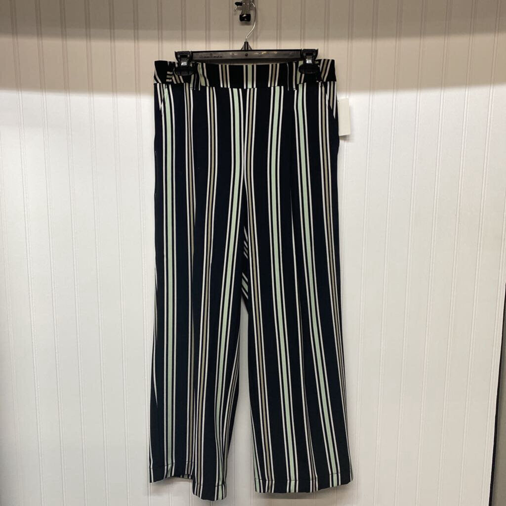STRIPED WIDE LEG PANTS