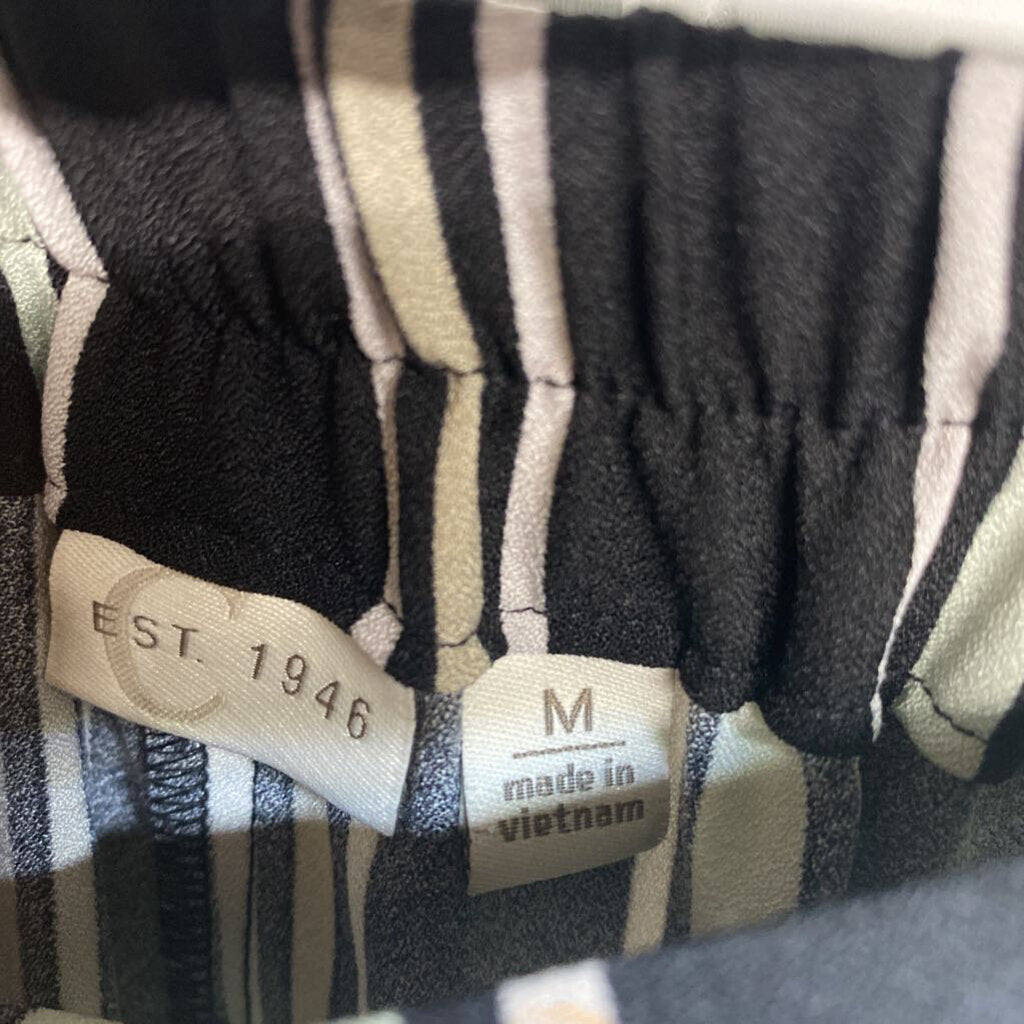 STRIPED WIDE LEG PANTS