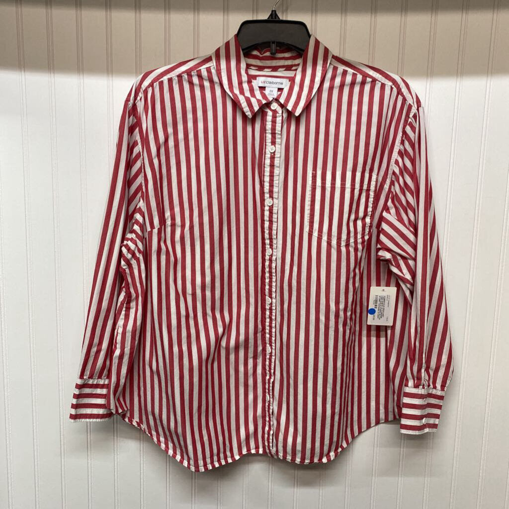 LONG SLEEVE STRIPED BUTTON UP SHIRT