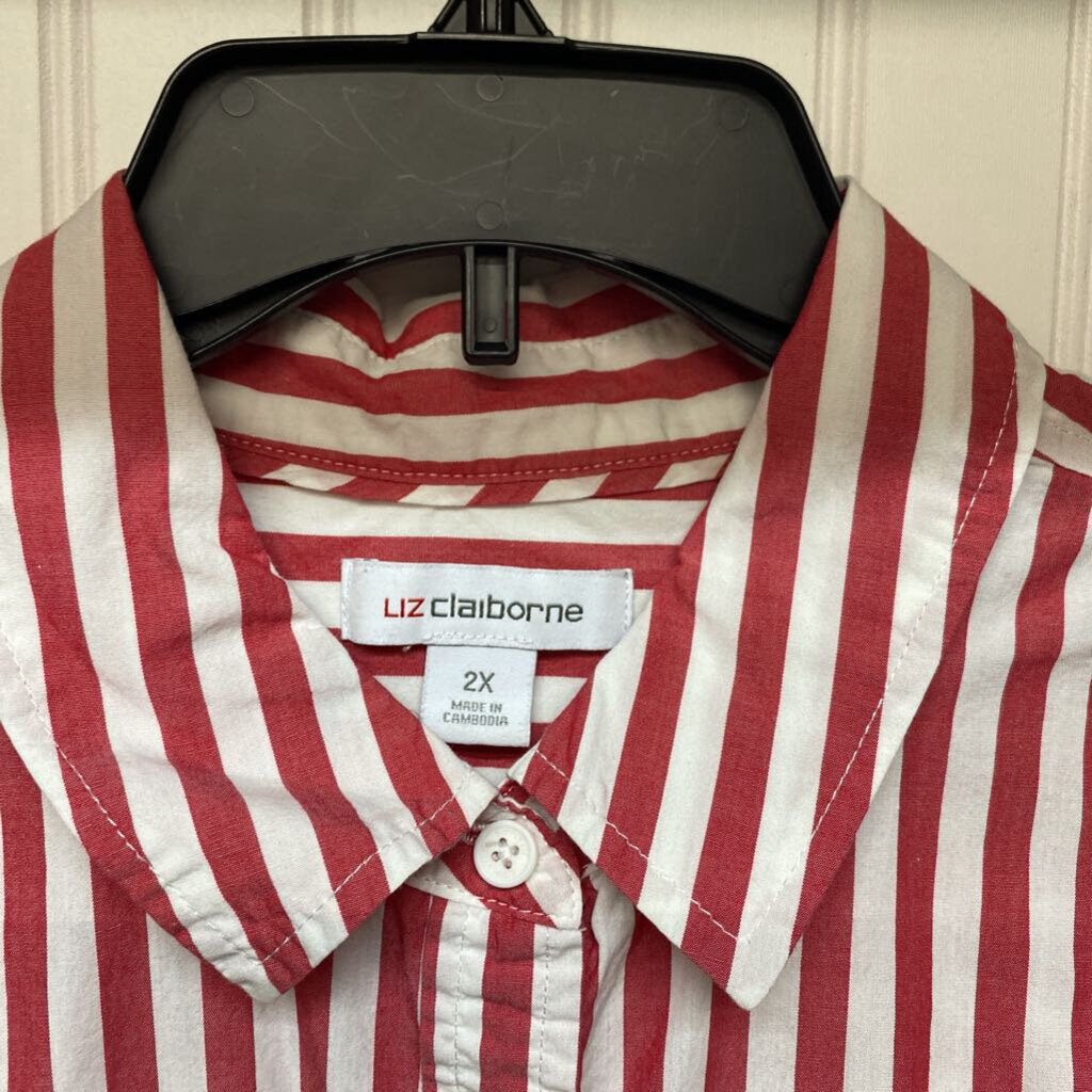 LONG SLEEVE STRIPED BUTTON UP SHIRT