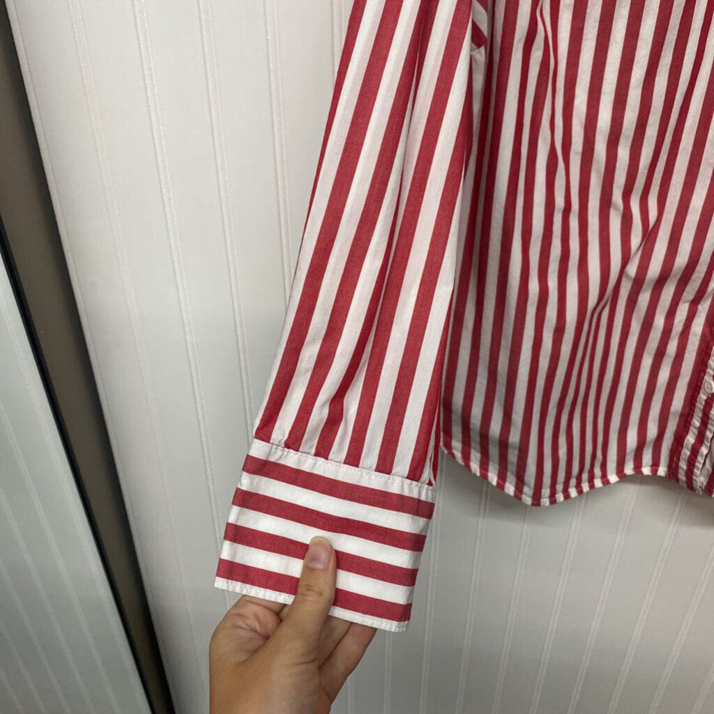 LONG SLEEVE STRIPED BUTTON UP SHIRT
