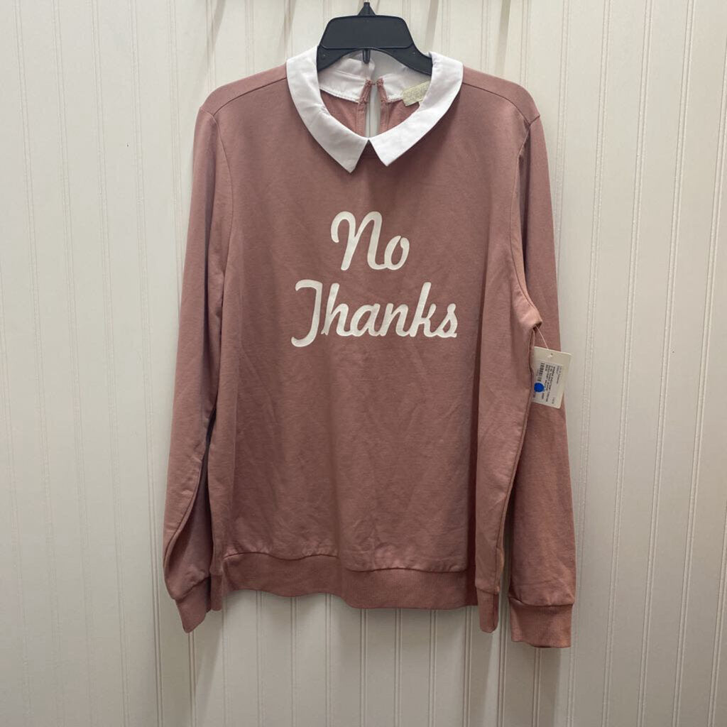 NO THANKS GRAPHIC SWEATSHIRT