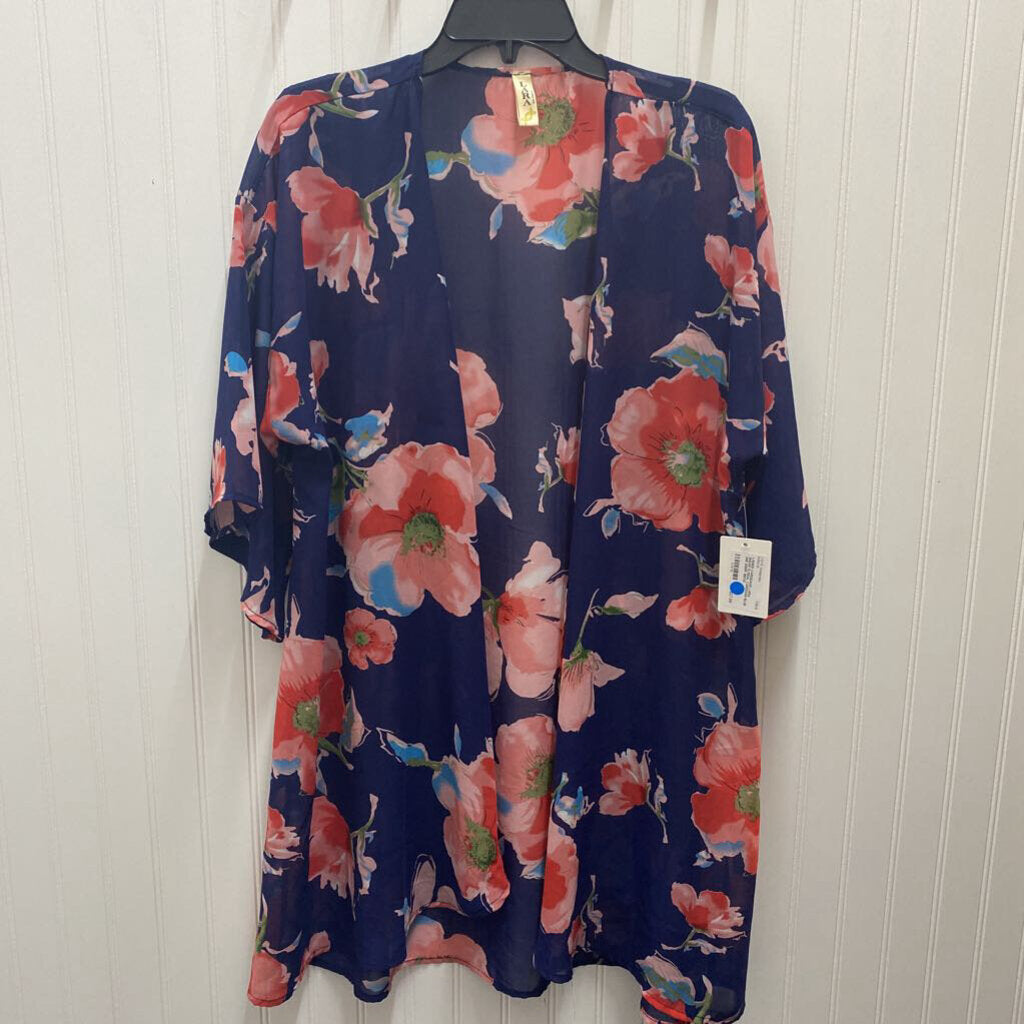 SHEAR FLORAL CARDIGAN