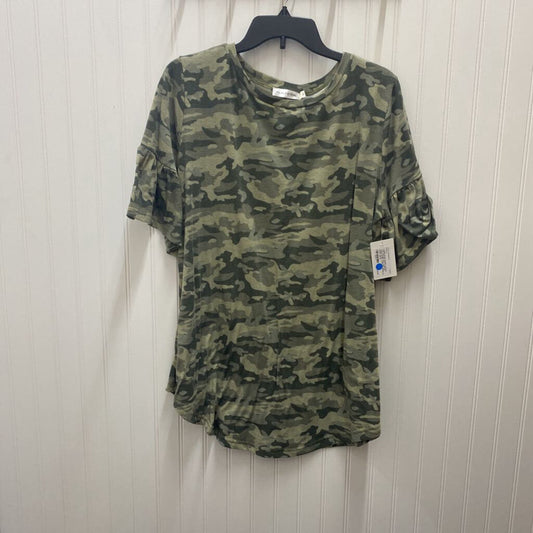 RUFFLED CAMO SHORT SLEEVED