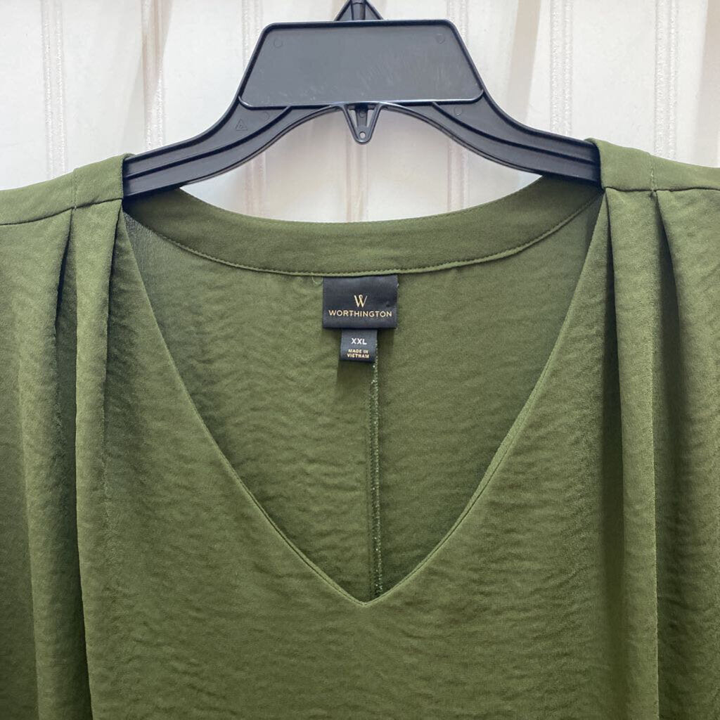 SIDE TIED V NECK TOP