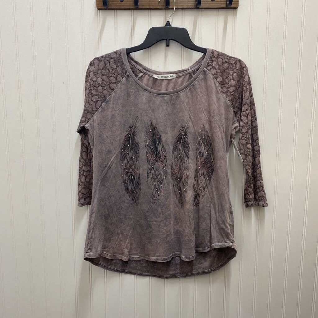 FEATHER PRINT LONG SLEEVED