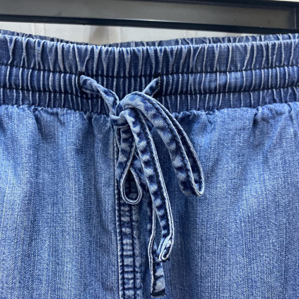 DRAWSTRING DENIM JEANS