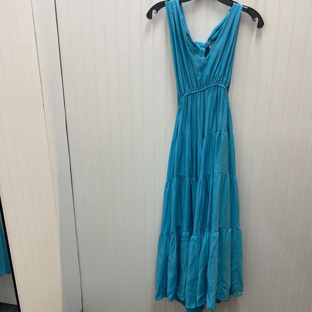 HALTER V NECK LONG DRESS
