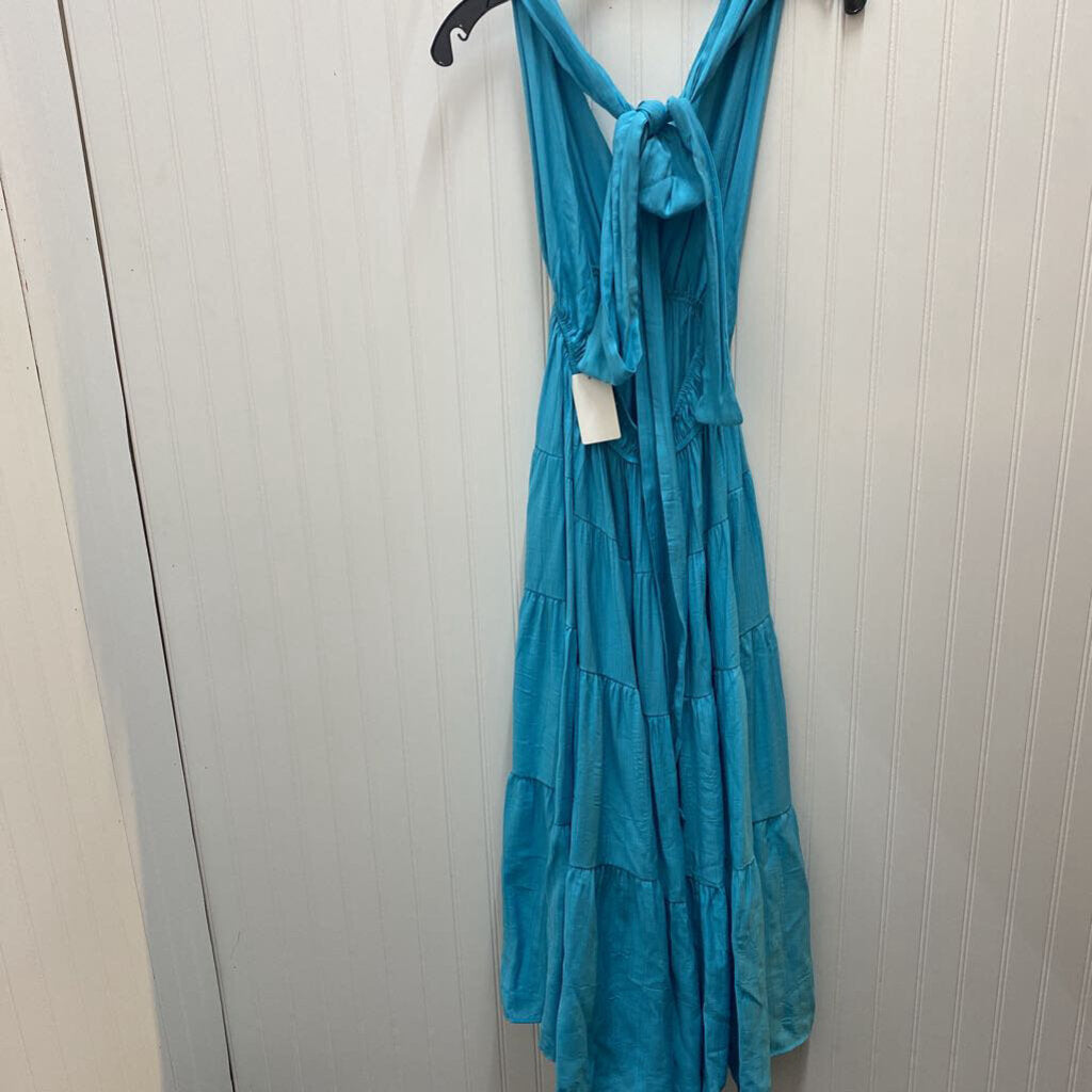 HALTER V NECK LONG DRESS