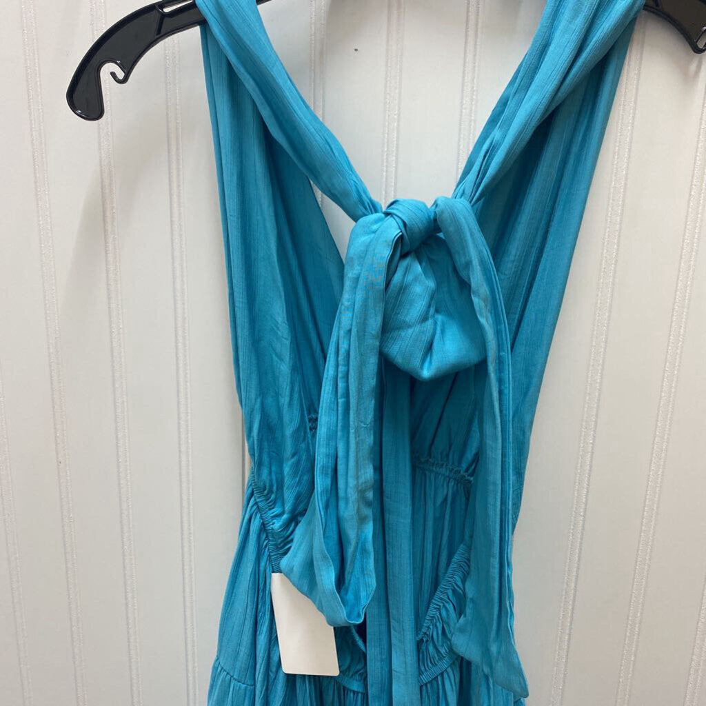 HALTER V NECK LONG DRESS