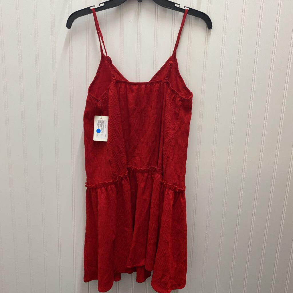 V NECK SPAGHETTI STRAP SHORT DRESS