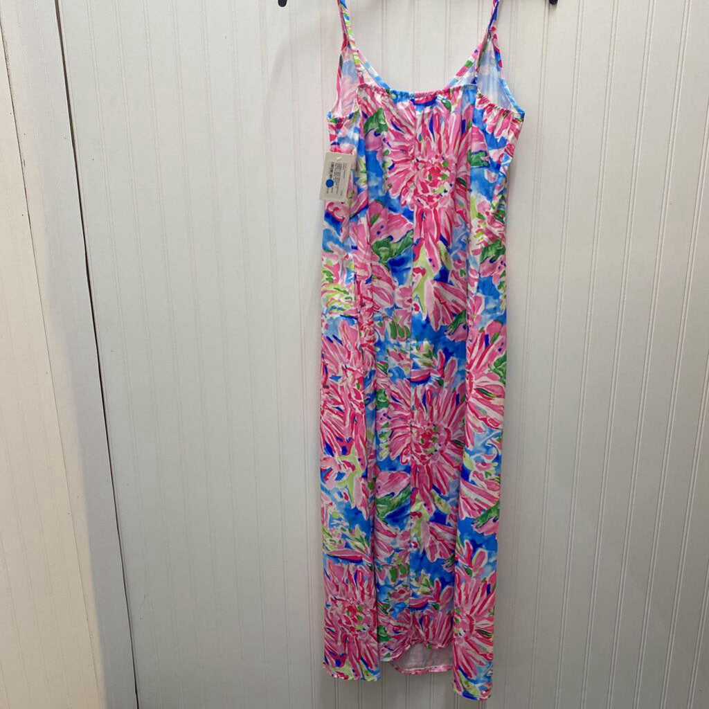 V NECK SPAGHETTI STRAP LONG DRESS