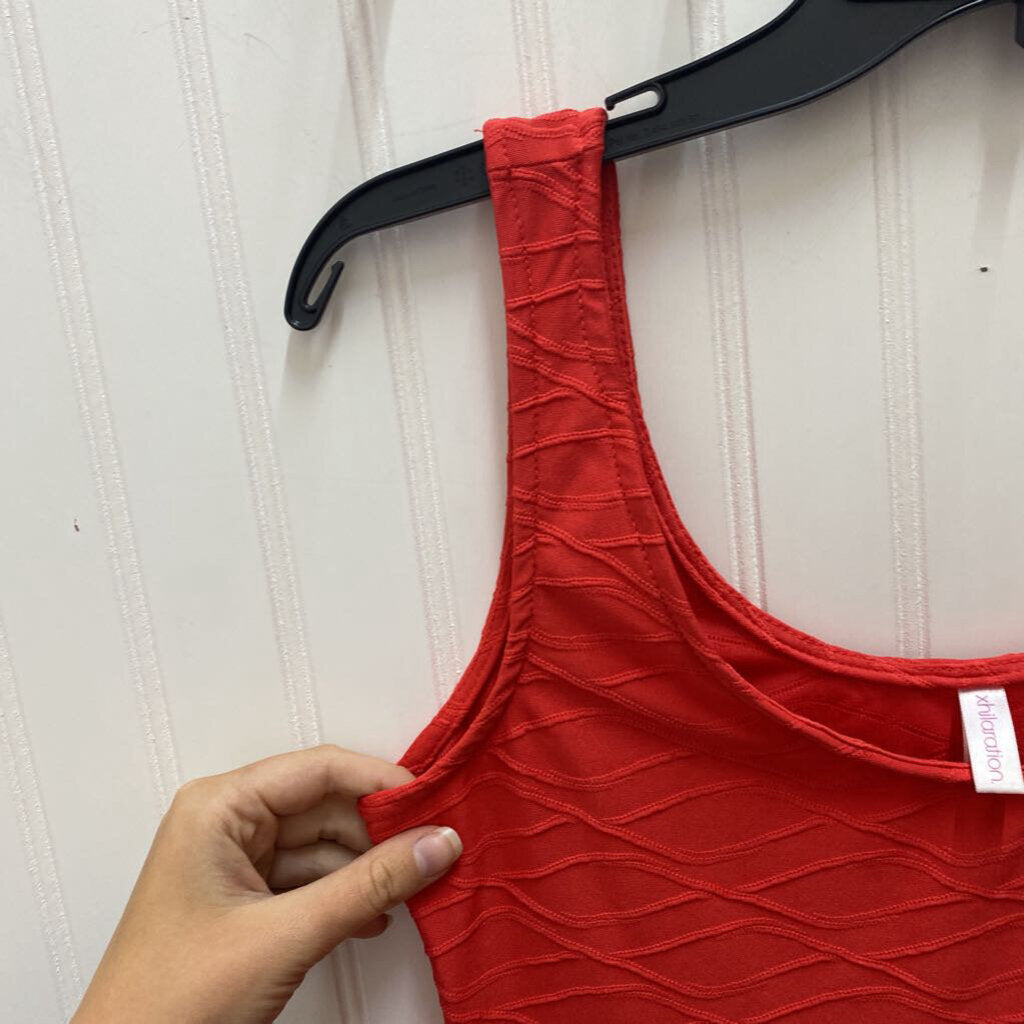 TEXTURED FITTED TANK TOP DRESS