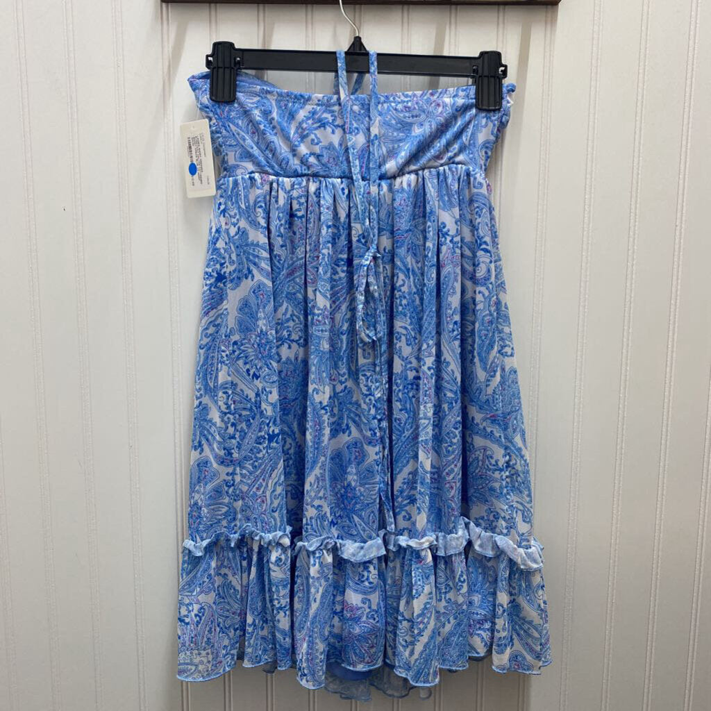 HALTER PATTERNED SHORT DRESS