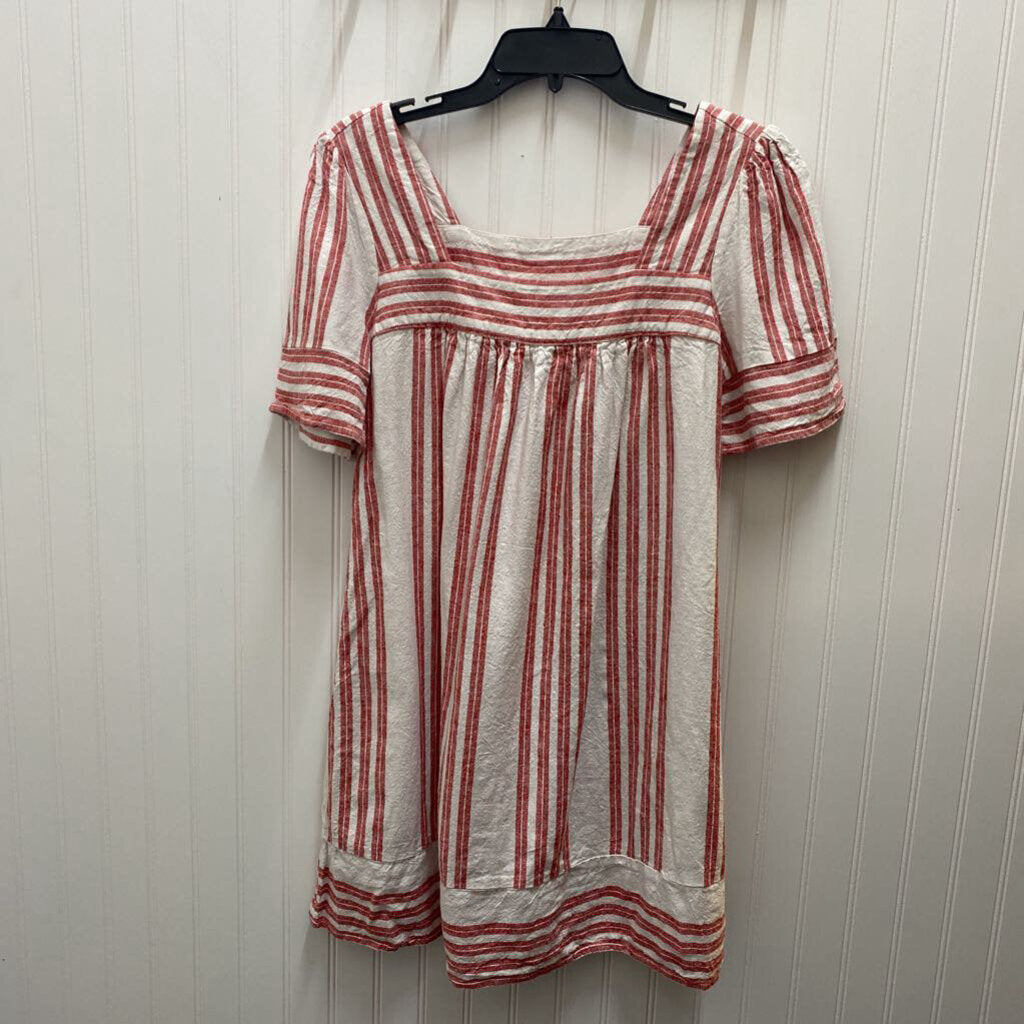 STRIPED SHORT SLEEVE SHORT DRESS