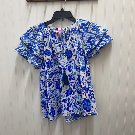 SHORT SLEEVE V NECK BLOUSE