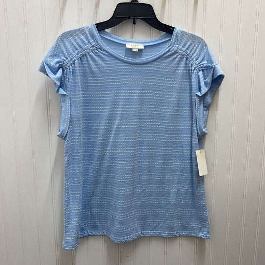 SHORT CUFFED SLEEVE TEXTURED TOP