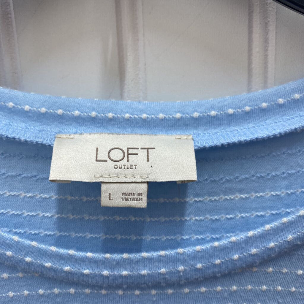 SHORT CUFFED SLEEVE TEXTURED TOP