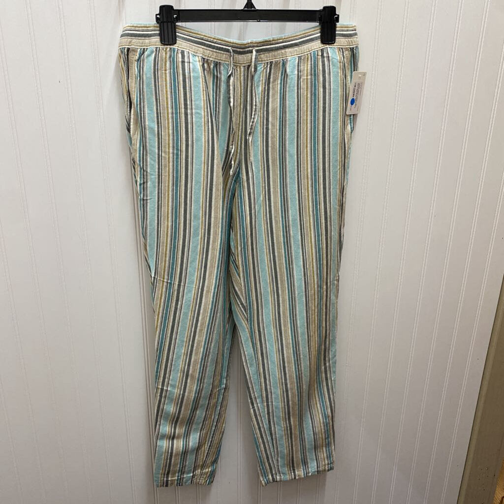 DRAWSTRING STRIPED PANTS