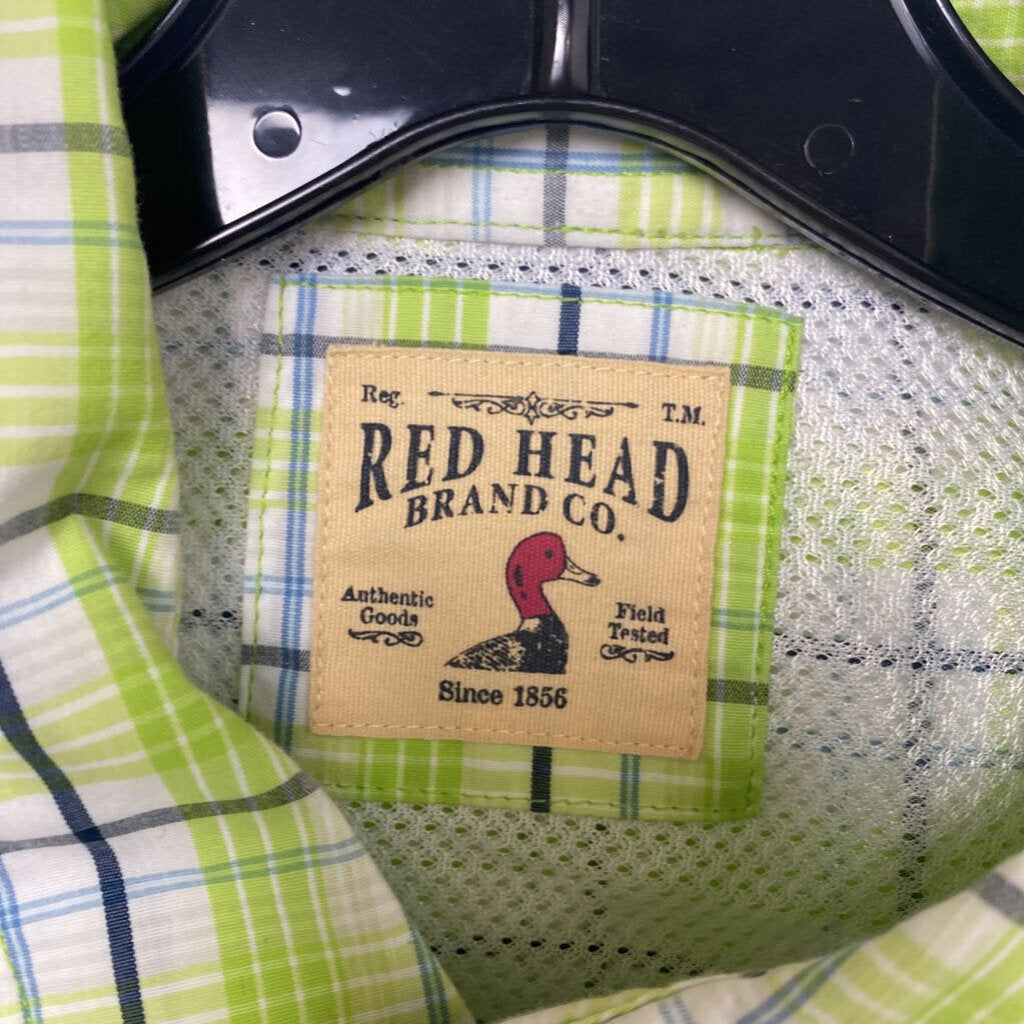 SHORT SLEEVE PLAID BUTTON UP