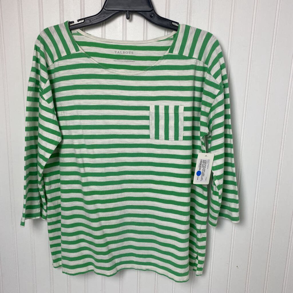 STRIPED LONG SLEEVE KNIT TOP