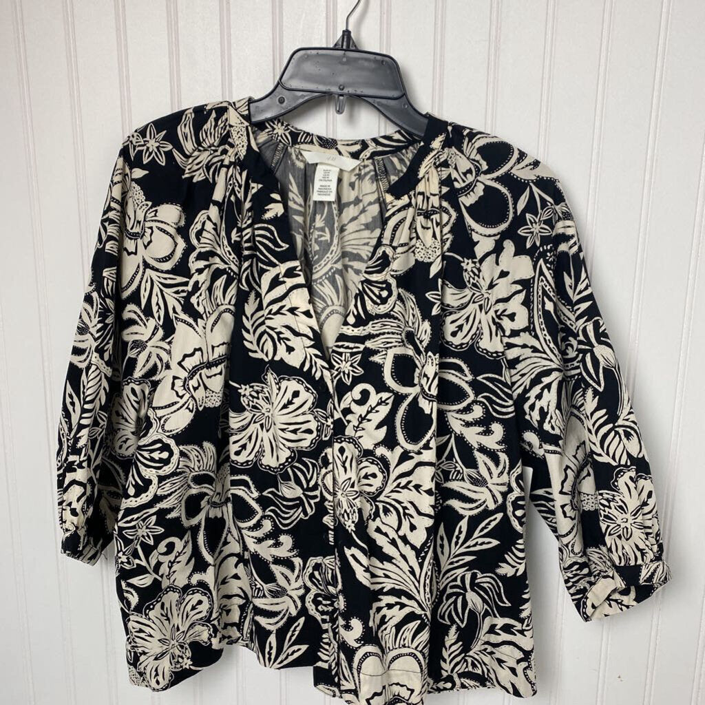 LONG SLEEVE FLORAL PRINT TOP