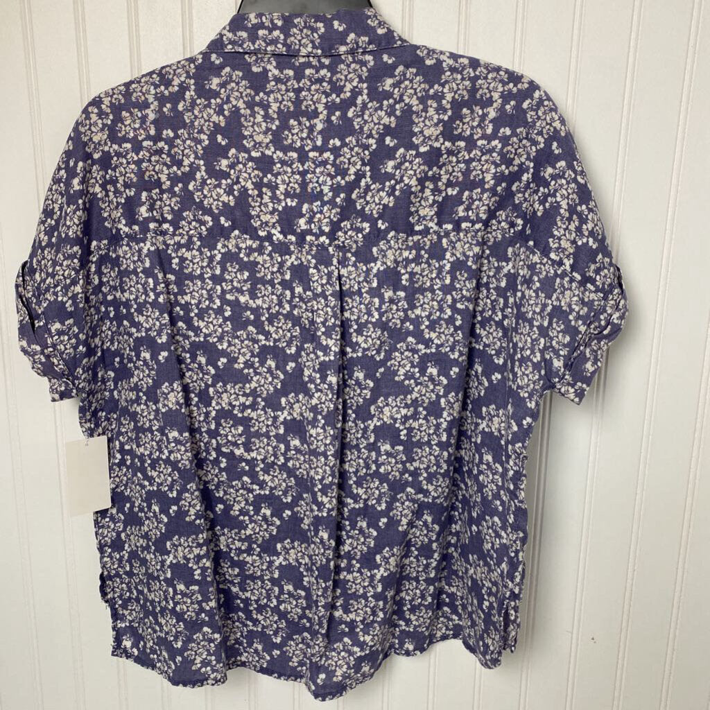 SHORT SLEEVE LINEN BUTTON UP