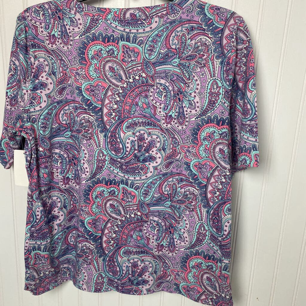 PAISLEY PRINT SHORT SLEEVED