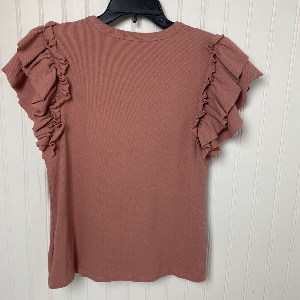 RUFFELD SLEEVED TOP