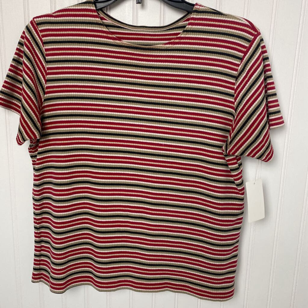 STRIPED SHORT SLEEVED