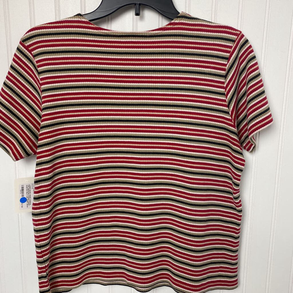 STRIPED SHORT SLEEVED