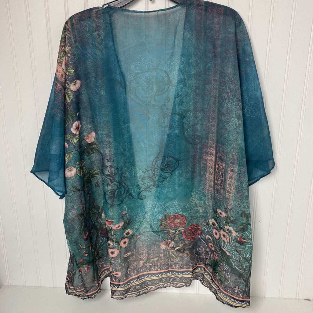 SHORT SLEEVE SHEER CARDIGAN