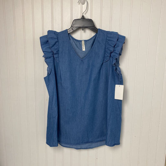 RUFFLED SLEEVLESS TOP