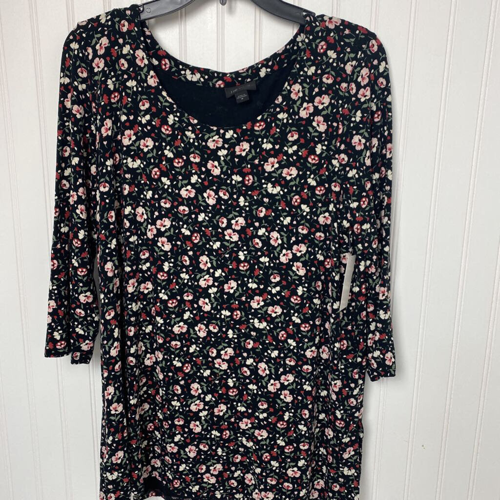 LONG SLEEVE FLORAL KNIT TOP