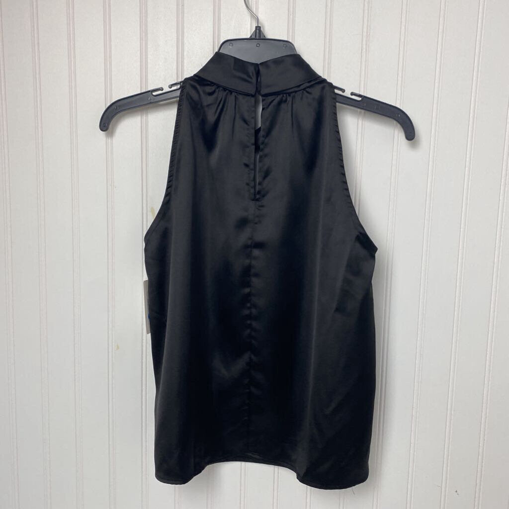 HIGH NECK SATIN SLEEVLESS