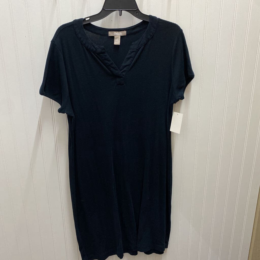 SHORT SLEEVE NAVY T SHIRT DRESS