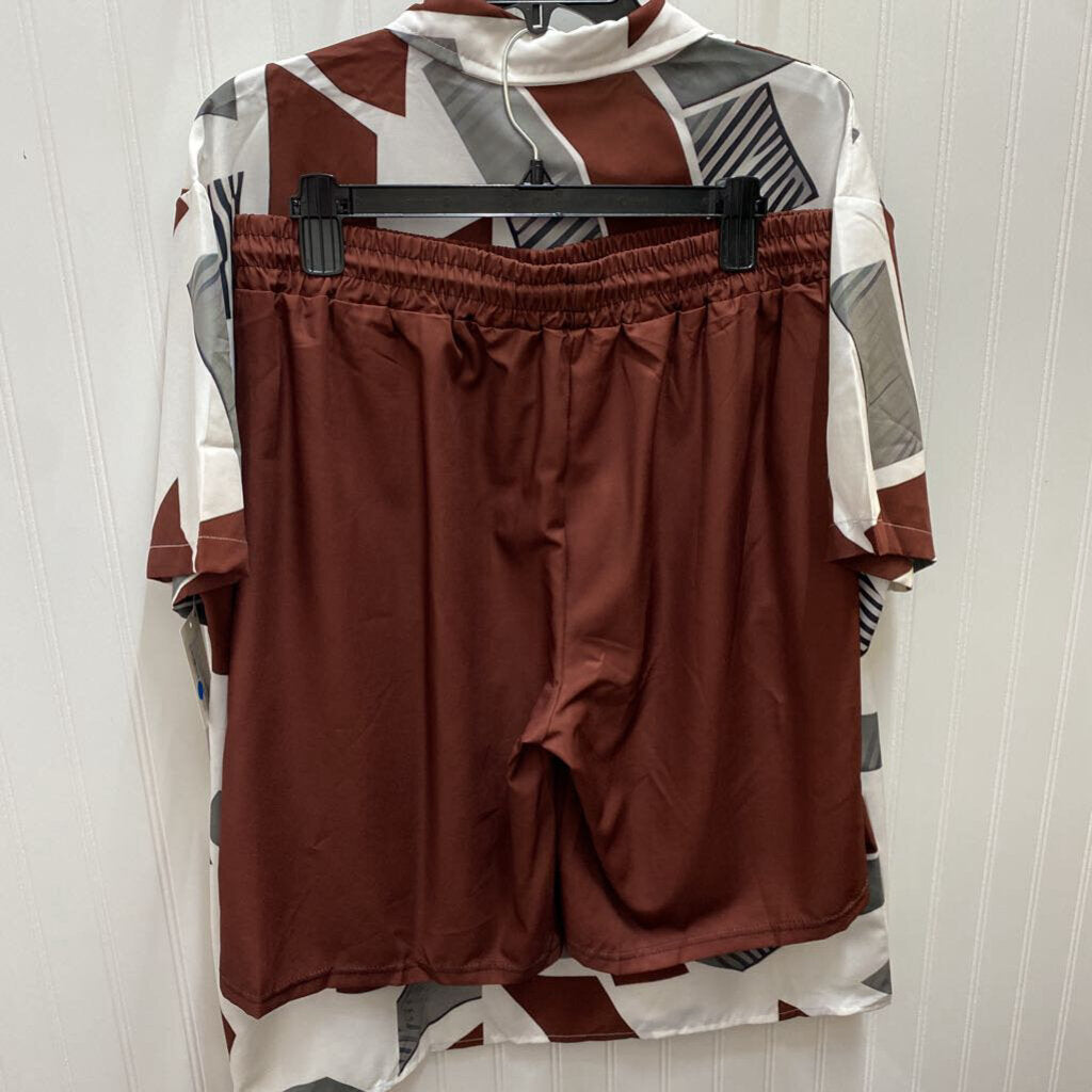 SHORT SLEEVE BUTTON UP WITH MATCHING SHORTS