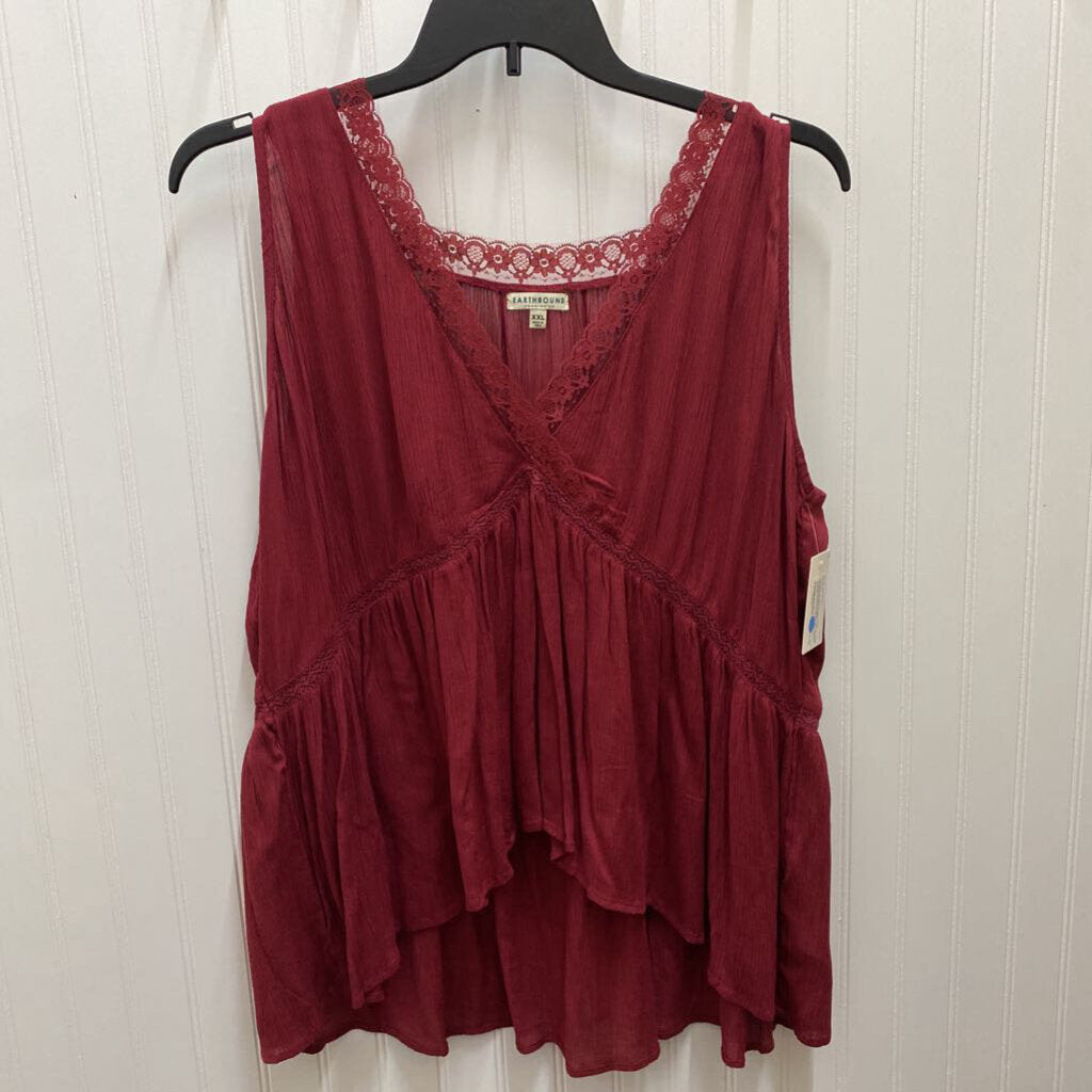 V NECK WITH LACE SLEEVLESS