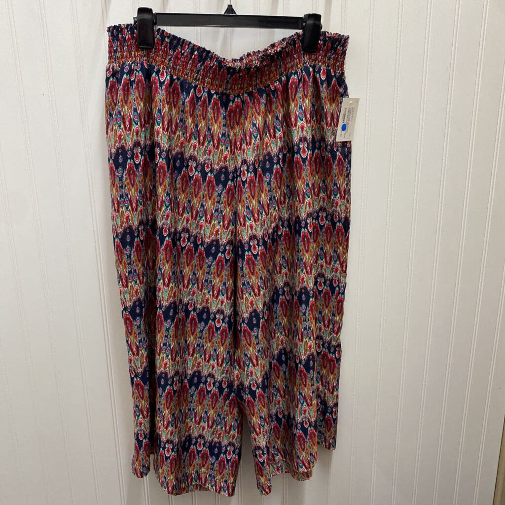 ELASTIC WAIST PLAZO PANTS